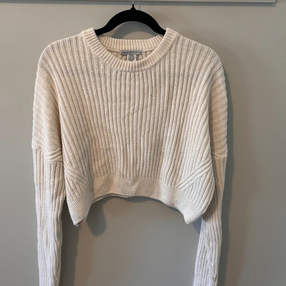 Urban Outfitters Cropped Cream Sweater